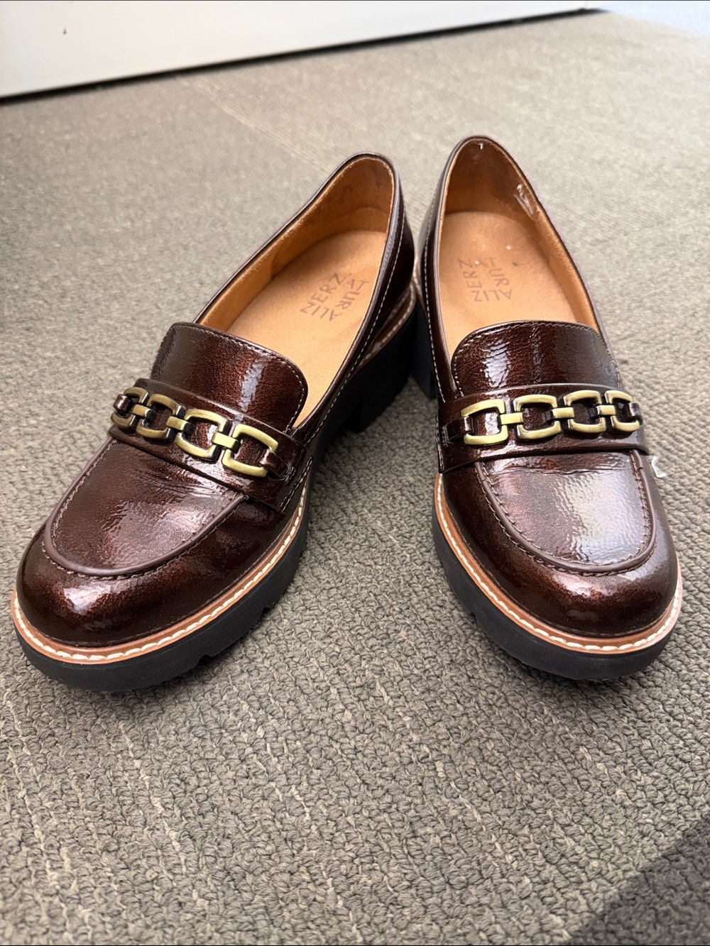 Naturalizer Women's Cabana Loafer - Brown Patent Leather
